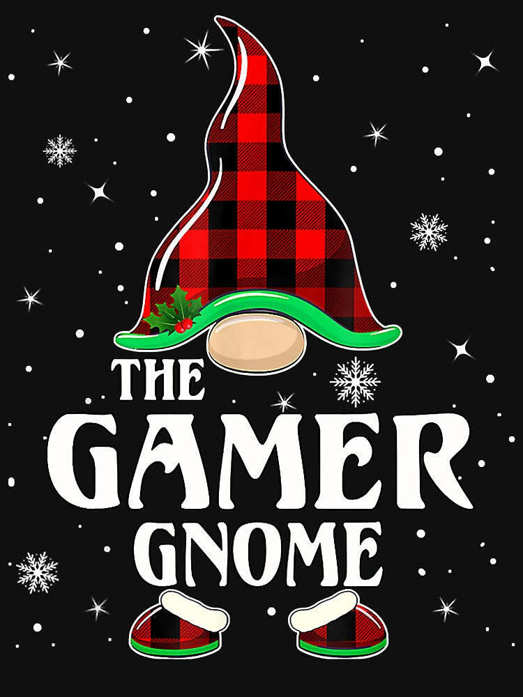 Gamer Gnome Buffalo Plaid Matching Family Christmas Pajama by BrandyBare T-Shirts, Hoodie, Sweatshirt (Image 3)