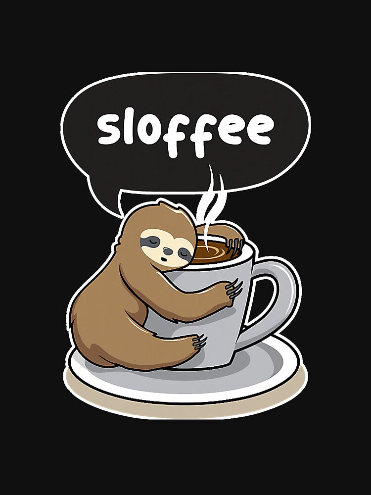 Sloffee Sloth Coffee Lover Funny Pun by SkyCloudBlue T-Shirts, Hoodie, Sweatshirt | BlankRebels.com (Image 3)