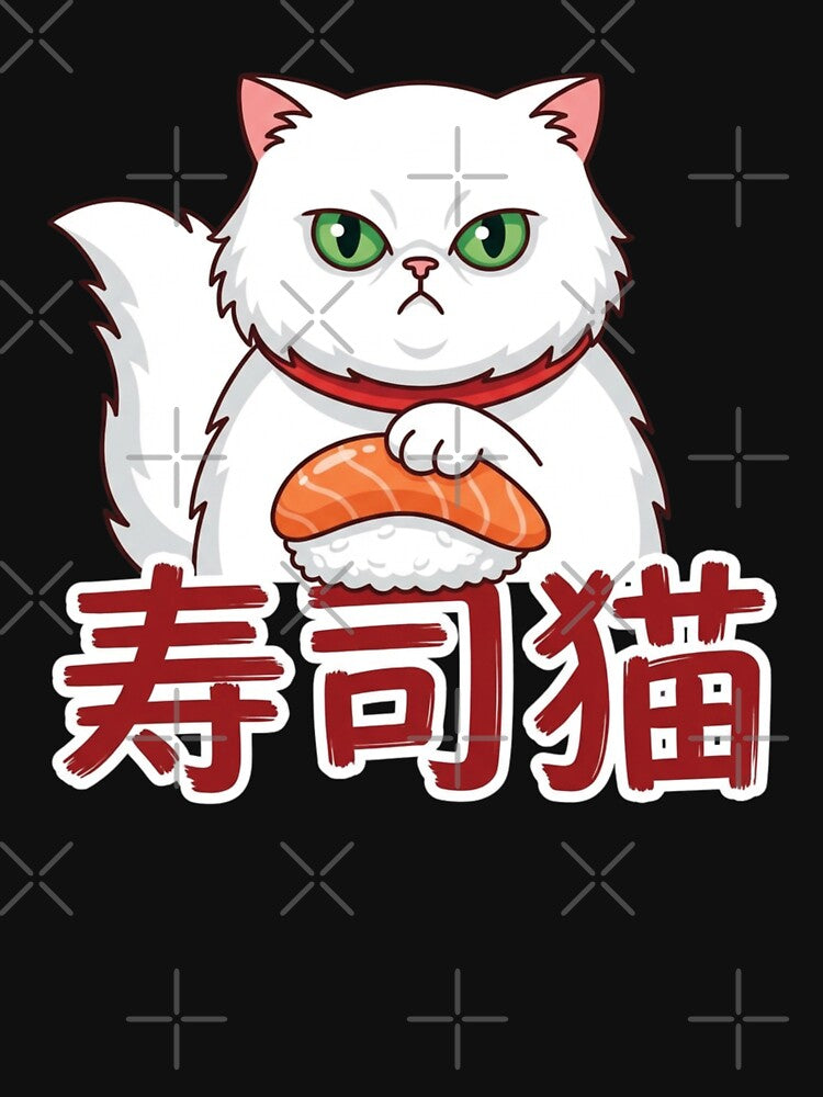Kawaii Sushi Neko Cute Cartoon Mascot for Cat and Sushi Lover by chattsuede T-Shirts, Hoodie, Sweatshirt (Image 3)