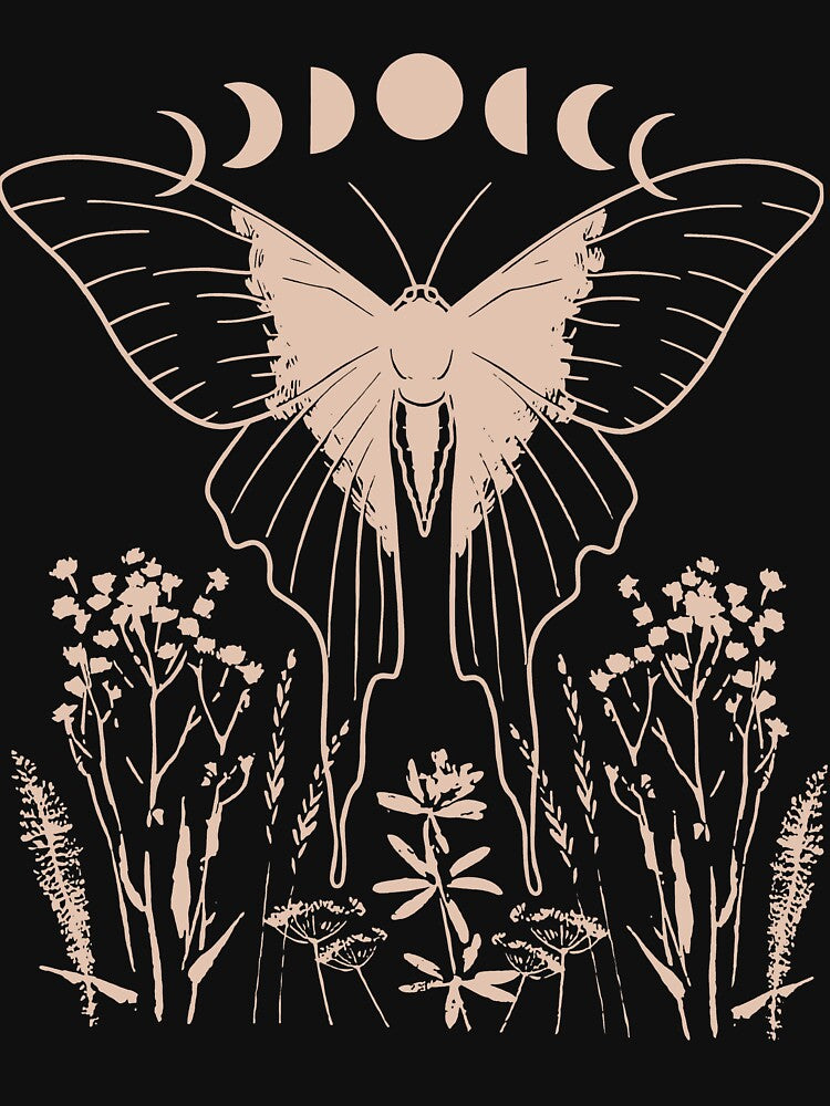 Butterfly Moon Phases Cottagecor Grunge Fairycore by tammyrange T-Shirts, Hoodie, Sweatshirt | BlankRebels.com (Image 3)