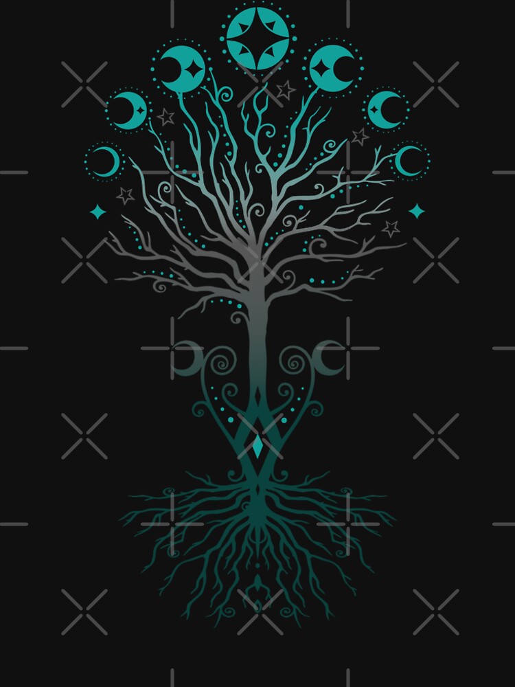 Yggdrasil Moon Phases Tree of Life by Christine Krahl T-Shirts, Hoodie, Sweatshirt | BlankRebels.com (Image 2)