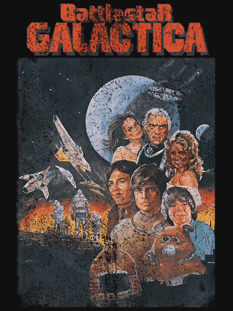 Vintage-Distressed-Battlestar-Galactica by gashvrvolck T-Shirts, Hoodie, Sweatshirt | BlankRebels.com (Image 3)