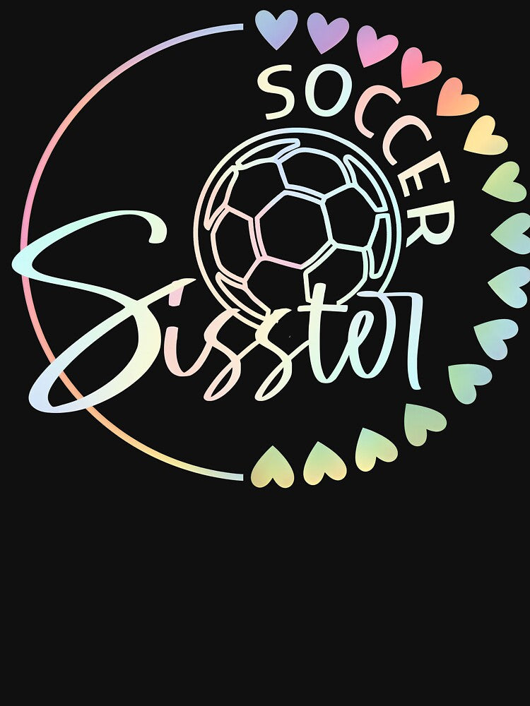 Pastel Tie Dye Soccer Sister Heart Design by LarryMBrown