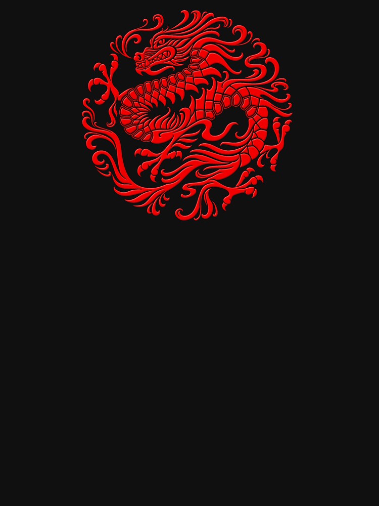 Traditional Red Chinese Dragon Circle by JeffBartels T-Shirts, Hoodie, Sweatshirt | BlankRebels.com (Image 3)