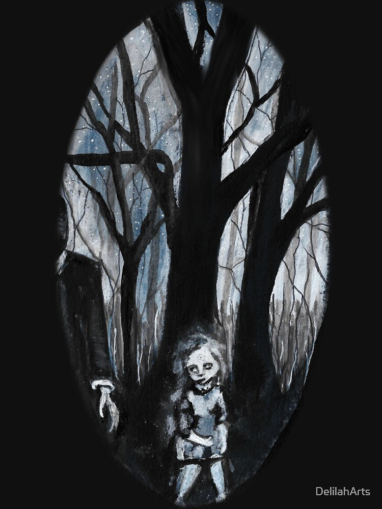 Creepy Forest- dark eerie forest drawing by DelilahArts T-Shirts, Hoodie, Sweatshirt | BlankRebels.com (Image 2)