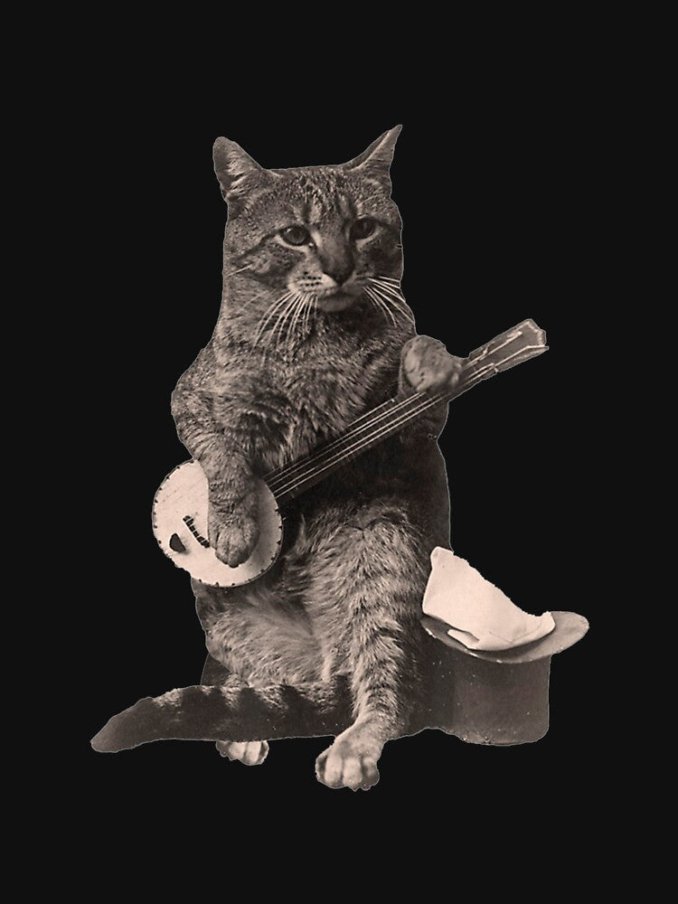 Cat Playing Banjo Guitar Short Sleeve by angelata T-Shirts, Hoodie, Sweatshirt | BlankRebels.com (Image 3)