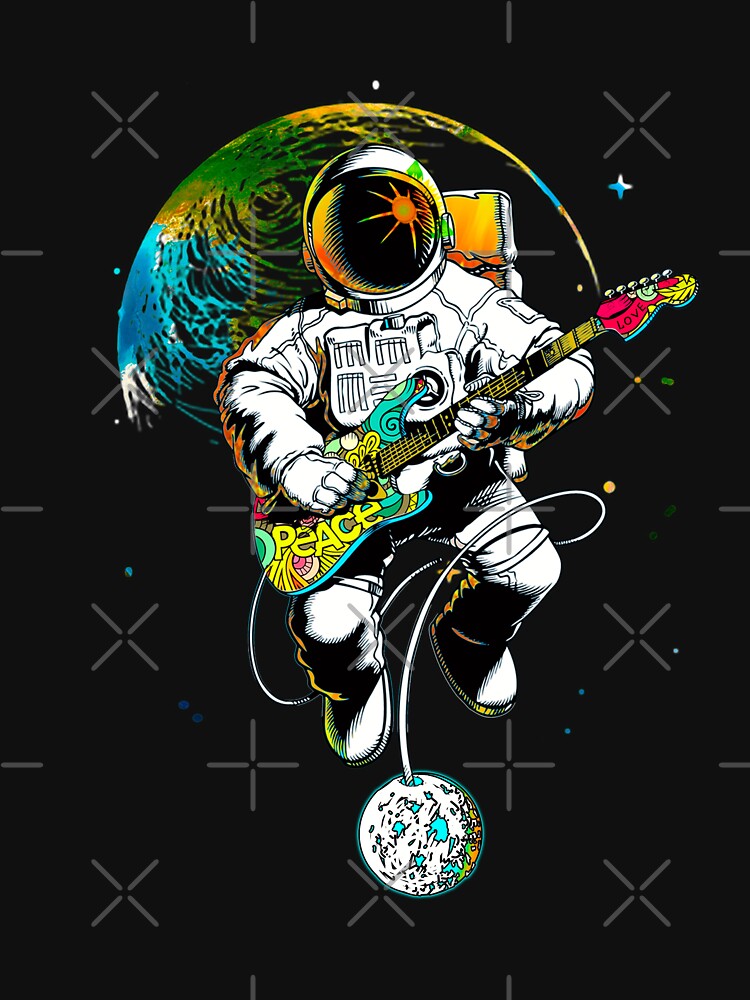 Astronaut Guitar In Space. Astronaut Guitar Love Rock N Roll by LifesTees T-Shirts, Hoodie, Sweatshirt (Image 3)