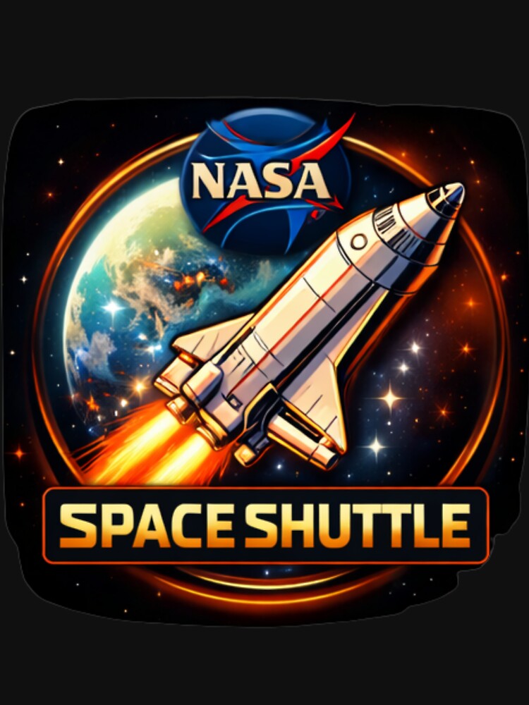 Space Shuttle Launch - Retro NASA - Inspired Space Art by Nature's Palette T-Shirts, Hoodie, Sweatshirt (Image 3)