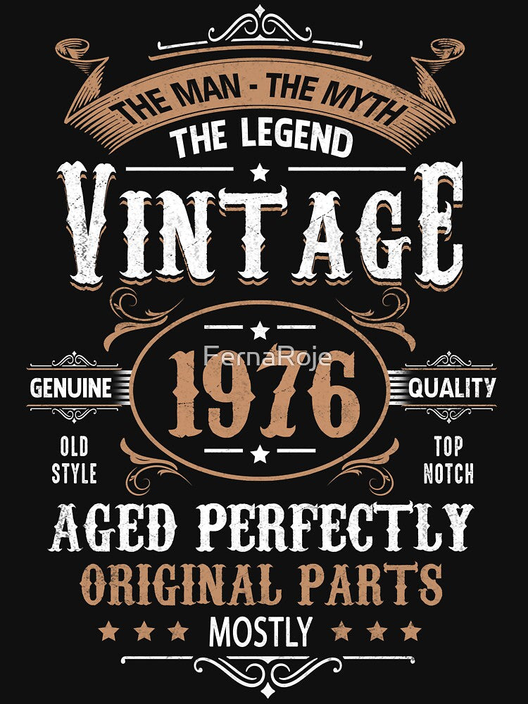 50th Birthday Vintage 1976 Man Myth Legend Retro Birthday Gift by FernaRoje T-Shirts, Hoodie, Sweatshirt (Image 3)