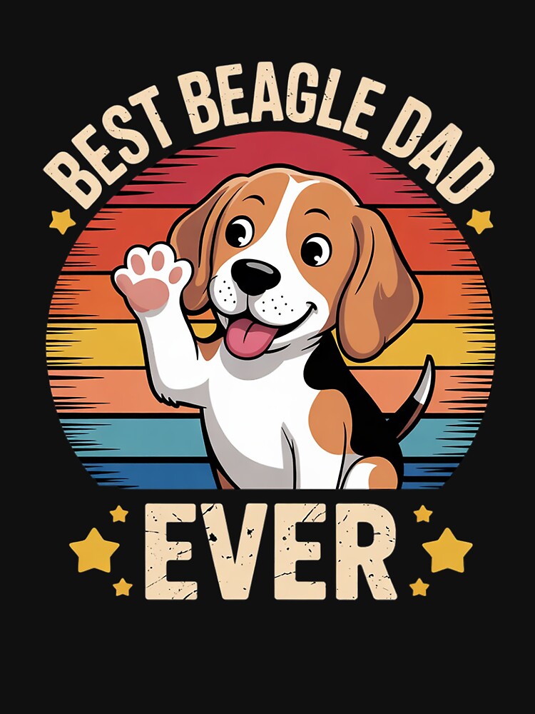 Cute Best Beagle Dad Ever Puppy Lover by KonstanKoraner T-Shirts, Hoodie, Sweatshirt | BlankRebels.com (Image 3)