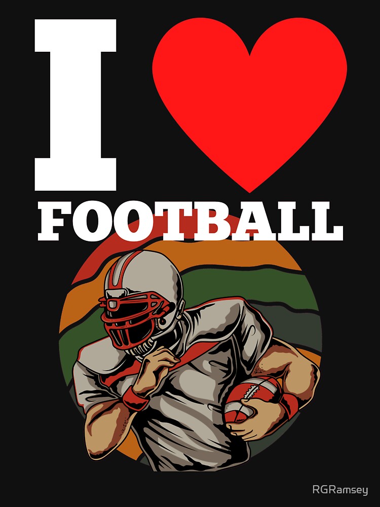 I Love American Football Heart Design For Football Fans by RGRamsey T-Shirts, Hoodie, Sweatshirt | BlankRebels.com (Image 3)