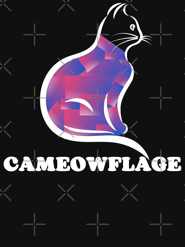 WHITE CAMEOWFLAGE Multicolored Collage Cat Silhouette - Funny Cat Pictures with Captions by FunnyCatsFam... (Image 3)