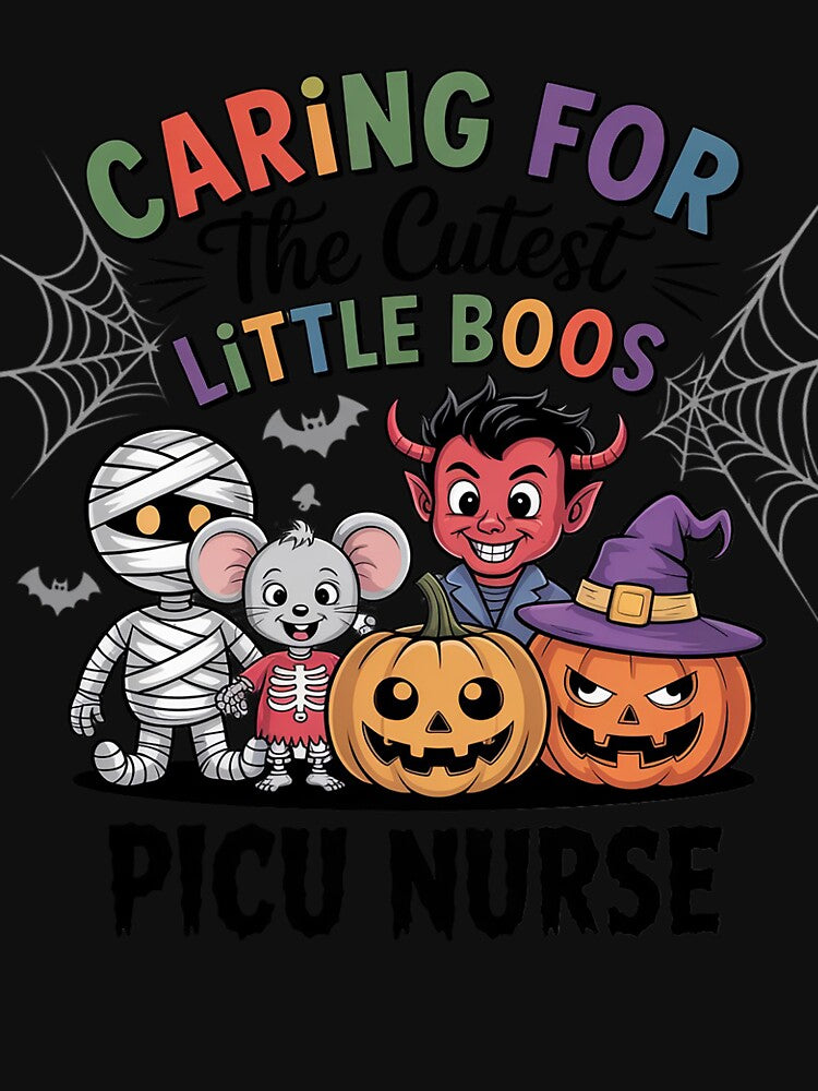 Caring For The Cutest Little Boos PICU Nurse by BiellaSar T-Shirts, Hoodie, Sweatshirt | BlankRebels.com (Image 3)