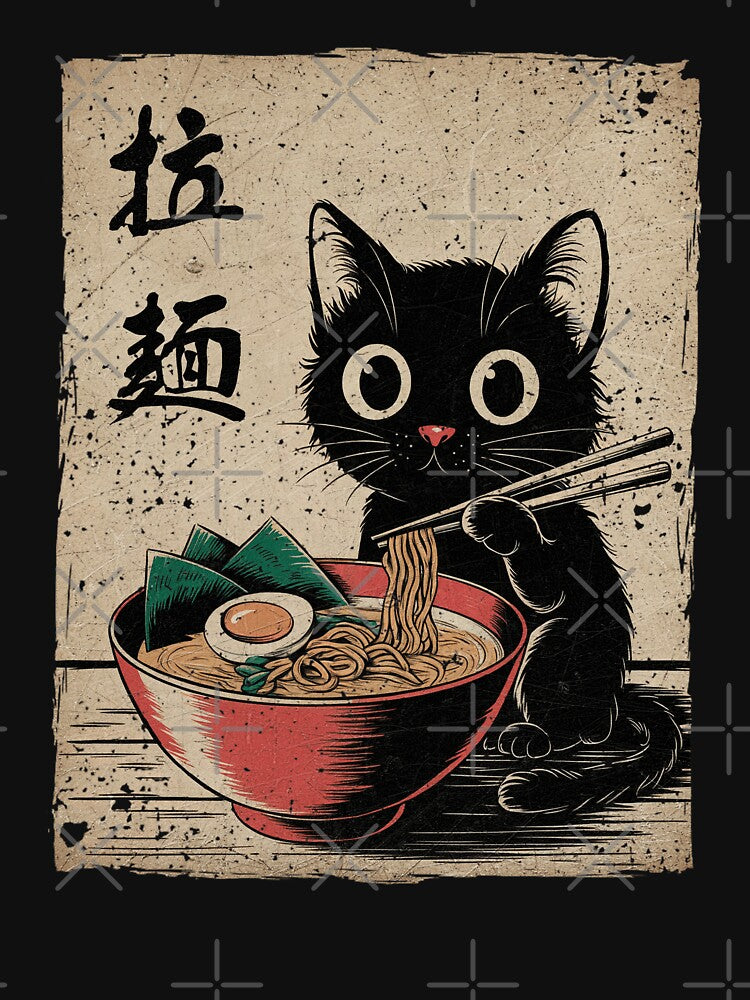 Cat Ramen Japanese Funny Graphic Tees Kawaii Cat Anime Gifts by Damcoc Hoodie, Sweatshirt | BlankRebels.com (Image 3)