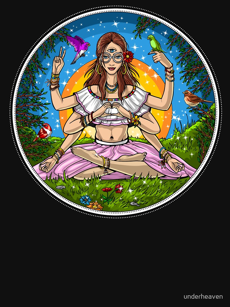 Hippie Meditation by underheaven T-Shirts, Hoodie, Sweatshirt | BlankRebels.com (Image 3)