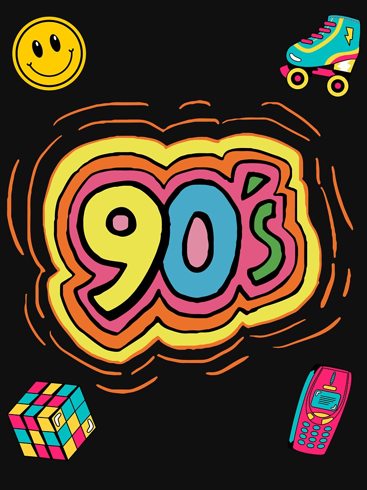 Retro 90s Circle Stripe - Birth Year Design by Zha-Zha Designs T-Shirts, Hoodie, Sweatshirt | BlankRebels.com (Image 3)