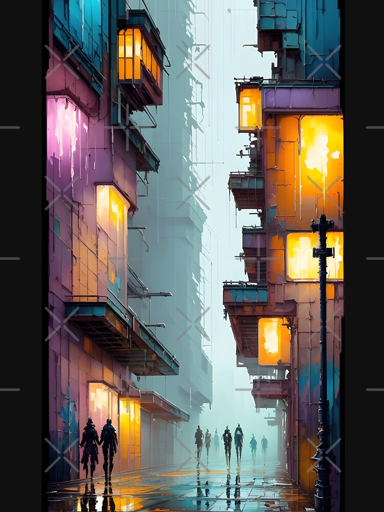 cyberpunk pastel oil painting by defpoint T-Shirts, Hoodie, Sweatshirt | BlankRebels.com (Image 3)