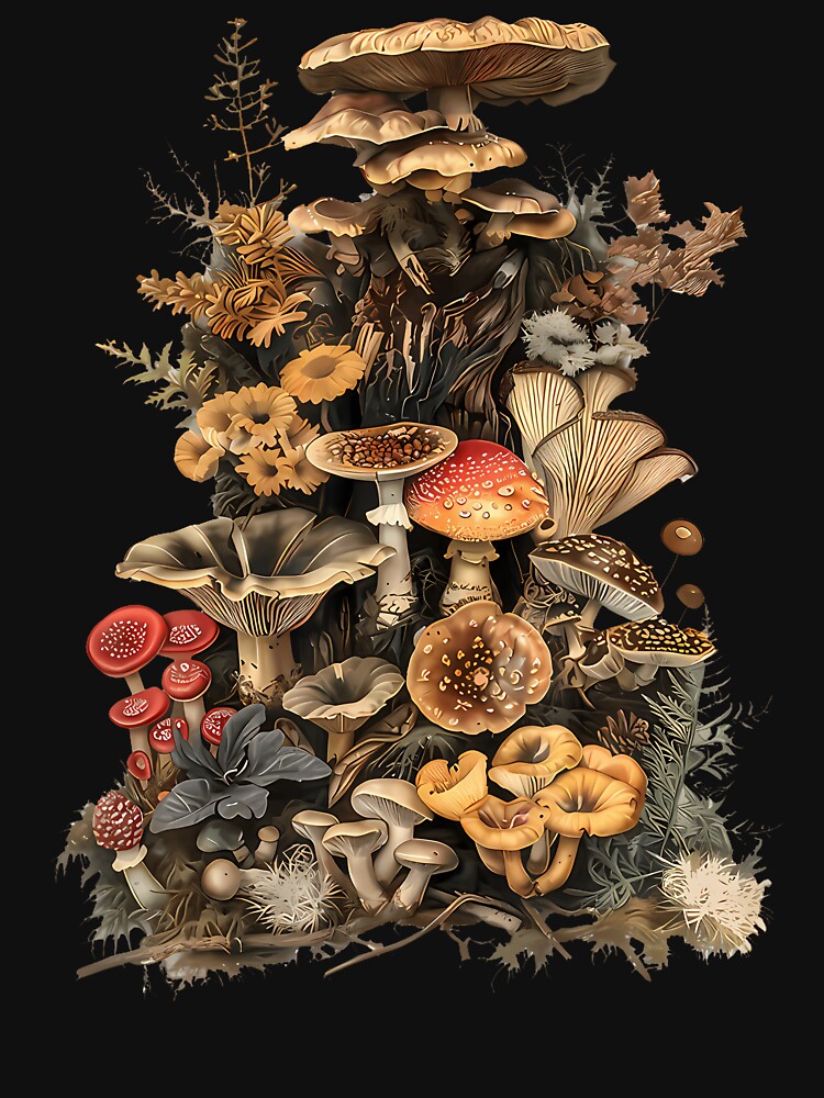 Aesthetic Goblincore Dark Cottagecore Mushroom Nature Lover by bonurasuliaj T-Shirts, Hoodie, Sweatshirt (Image 3)