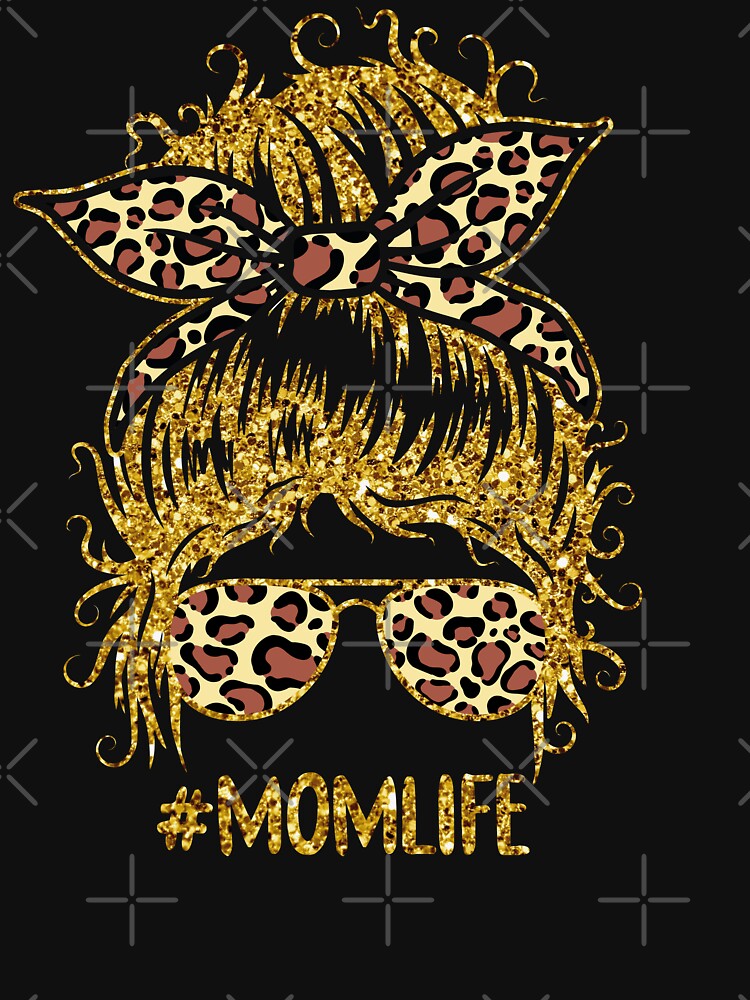 Mom Life Gold Leopard brown yellow black by ShutterKapan T-Shirts, Hoodie, Sweatshirt | BlankRebels.com (Image 3)