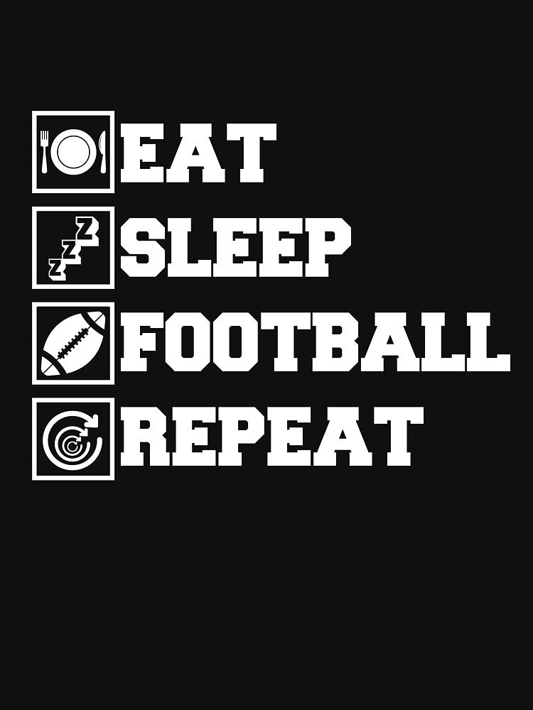 Eat Sleep Football Repeat Tackle Game Fan Football Player Gear by DynamicDesign T-Shirts, Hoodie, Sweatshirt (Image 3)