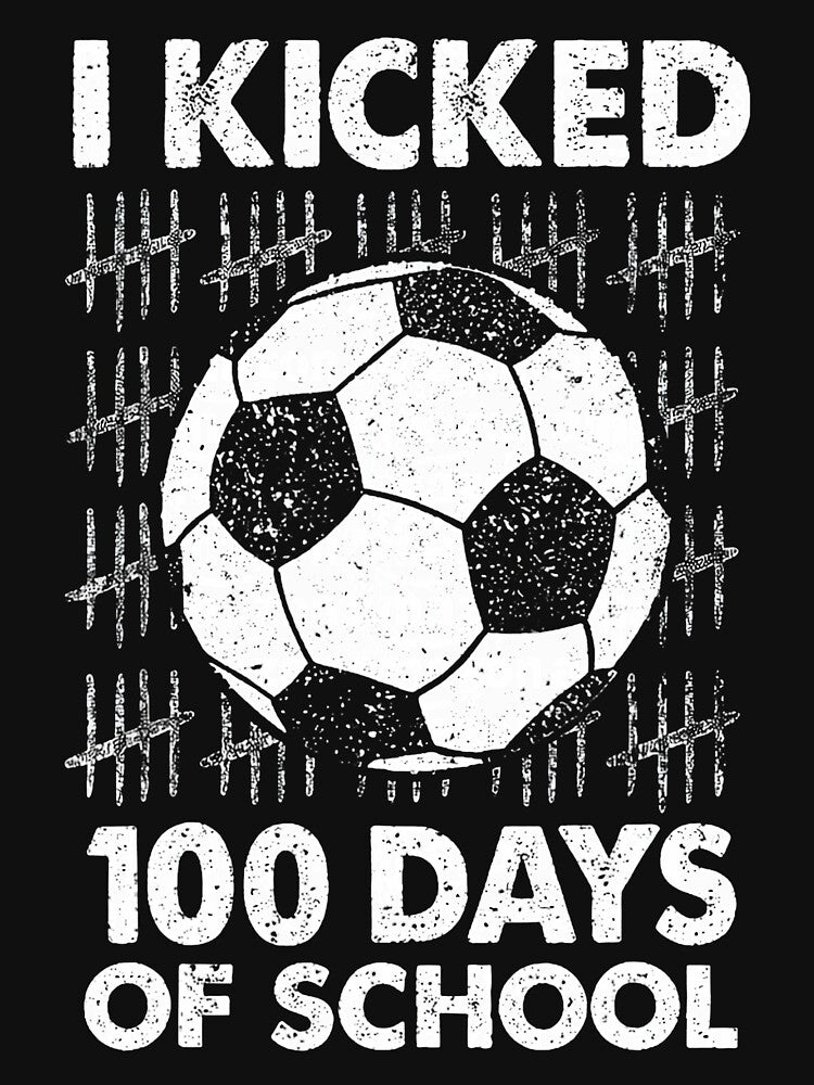 I Kicked 100 Days of School Soccer 100th Day Sport Kids Boys by KristineLi