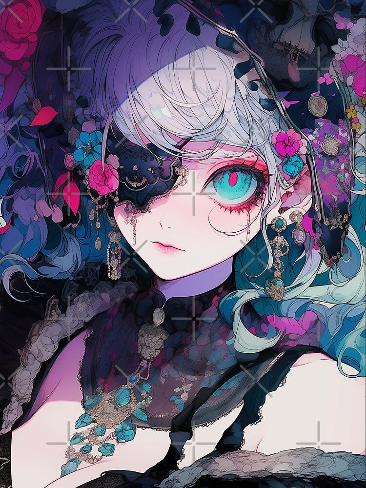Gothic Girl Anime Art – Dark and Mysterious Aesthetic by iWallGlow T-Shirts, Hoodie, Sweatshirt | BlankRebels.com (Image 3)