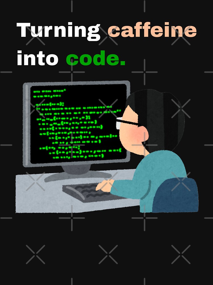 Funny Programmer Gift - Turning Caffeine Into Code by Creastore T-Shirts, Hoodie, Sweatshirt | BlankRebels.com (Image 3)