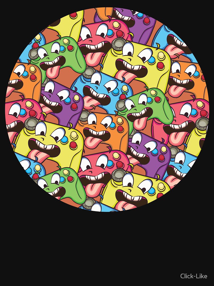 Colorful Controllers Gamer Pattern by Click-Like T-Shirts, Hoodie, Sweatshirt | BlankRebels.com (Image 3)