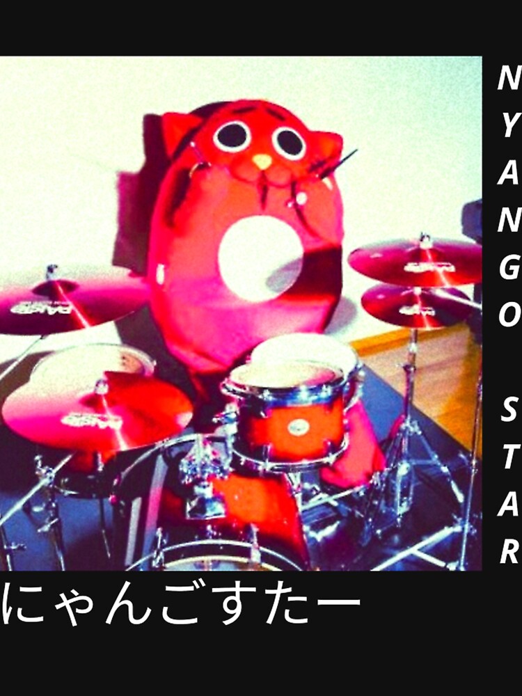 Nyango Star Vintage drummer, cat mascot by UrbanVon T-Shirts, Hoodie, Sweatshirt | BlankRebels.com (Image 3)