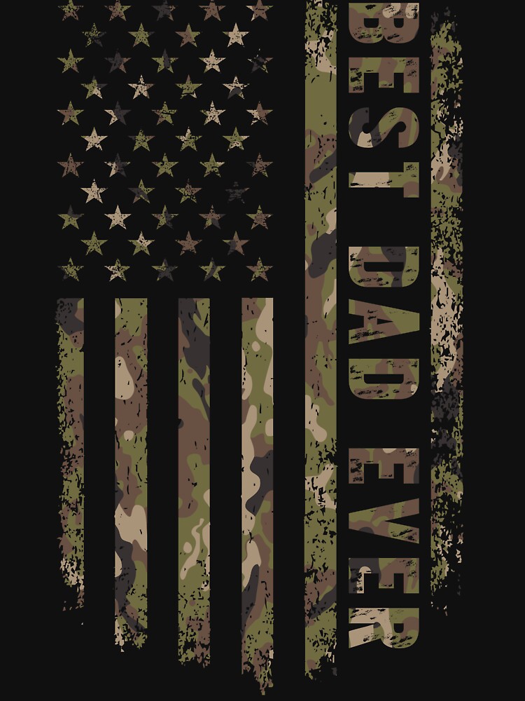 Best Dad Ever: Military by blackdogbuckeye T-Shirts, Hoodie, Sweatshirt | BlankRebels.com (Image 3)