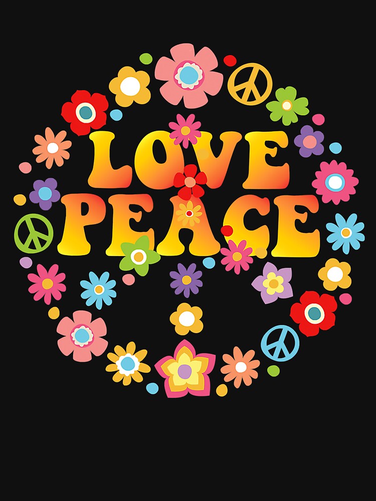 Peace Sign Love Hippie 60s 70s Tie Die by shannange T-Shirts, Hoodie, Sweatshirt | BlankRebels.com (Image 3)