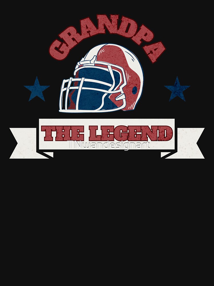 Grandpa the legend - football helmet vintage retro grandparent day gift by TNwandesignart T-Shirts, Hoodie,... (Image 3)