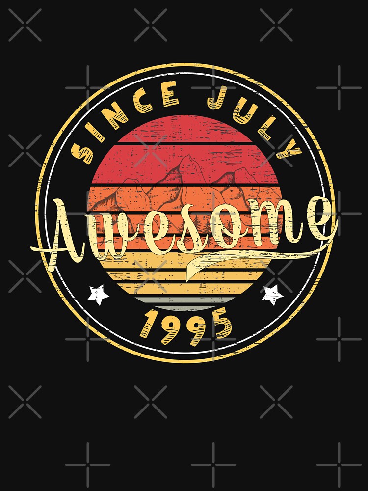 Awesome Since 1995 Vintage Retro Born in Birthday gift by kimart18 T-Shirts, Hoodie, Sweatshirt | BlankRebels.com (Image 3)