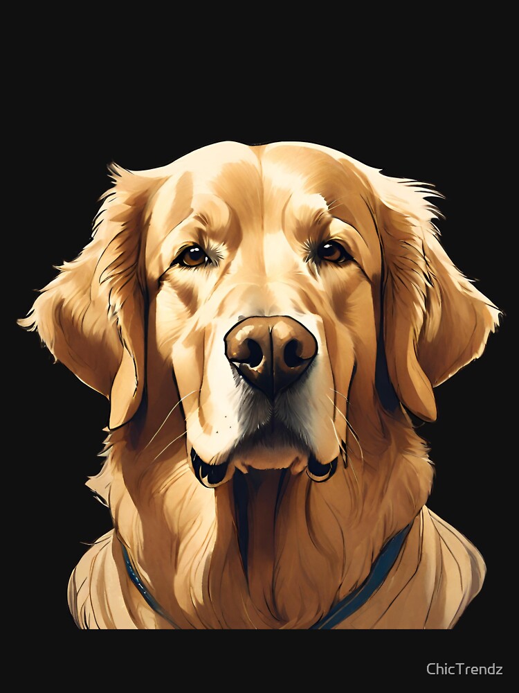 Sophisticated Golden Retriever Portrait by ChicTrendz T-Shirts, Hoodie, Sweatshirt | BlankRebels.com (Image 3)