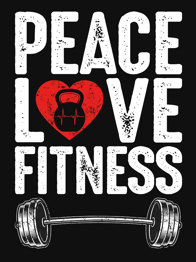 Peace Love Fitness Workout Motivation Shirt by Jobada Creative Hoodie, Sweatshirt | BlankRebels.com (Image 3)
