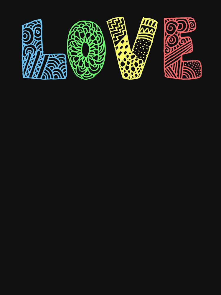 LOVE graphic design colourful rainbow by Atrayos T-Shirts, Hoodie, Sweatshirt | BlankRebels.com (Image 2)