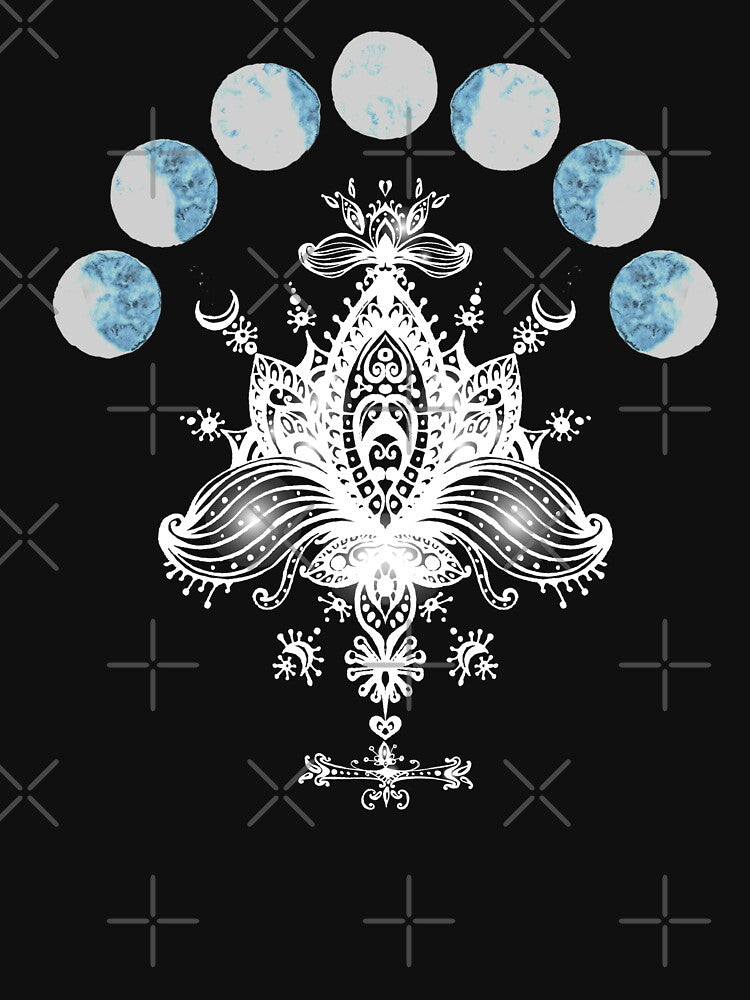 moon phase mehndi by sharanarnoldart T-Shirts, Hoodie, Sweatshirt | BlankRebels.com (Image 3)