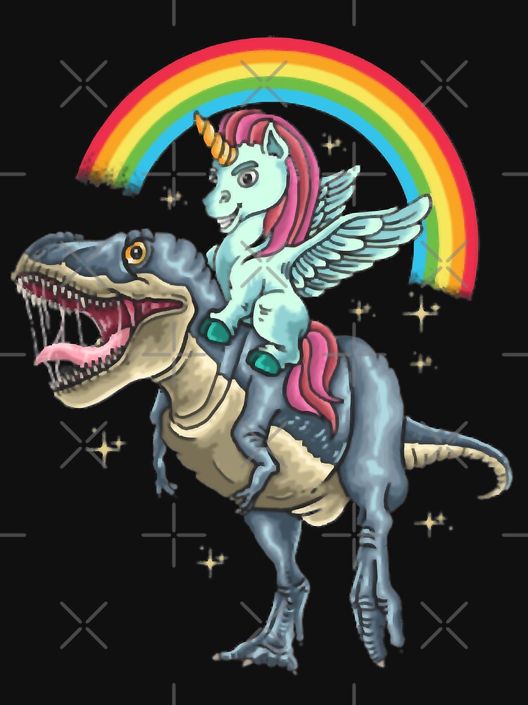 Cool Unicorn Riding T Rex by HumbleShirt T-Shirts, Hoodie, Sweatshirt | BlankRebels.com (Image 3)