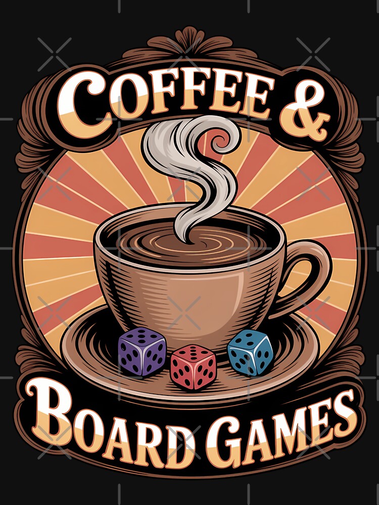 Coffee and Board Games Board Game Night by WalshDrawnLaugh T-Shirts, Hoodie, Sweatshirt | BlankRebels.com (Image 3)