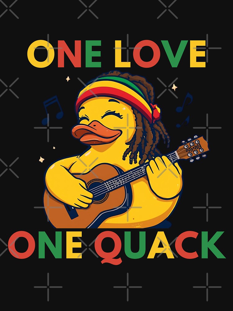 Reggae Duck – One Love One Quack Funny Rasta Rubber Duck by RubberQuack