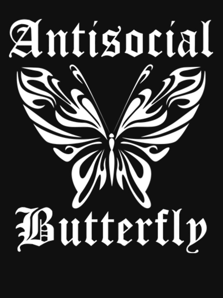 Antisocial Butterfly Grunge Fairycore Goth Aesthetic Gothic by CuthbertShop T-Shirts, Hoodie, Sweatshirt (Image 3)