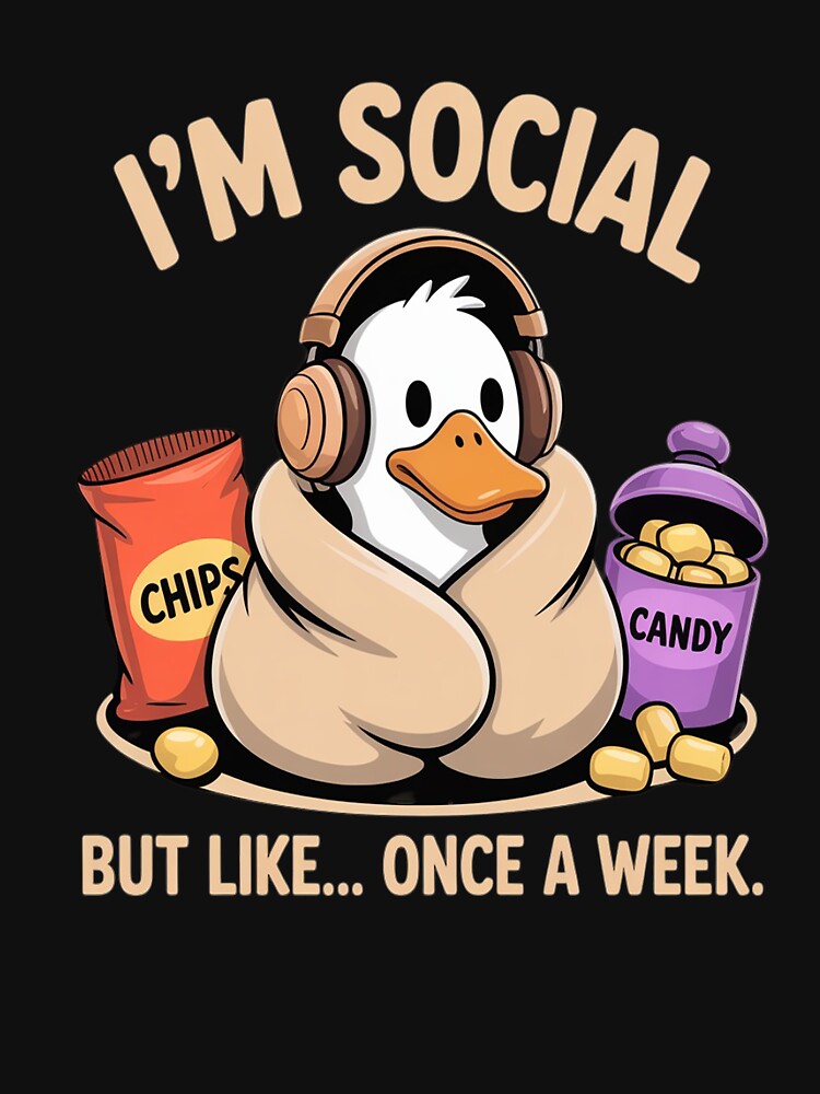 Introverted Goose Club Socially Exhausted, Slightly Unhinged by genkihikki T-Shirts, Hoodie, Sweatshirt (Image 3)