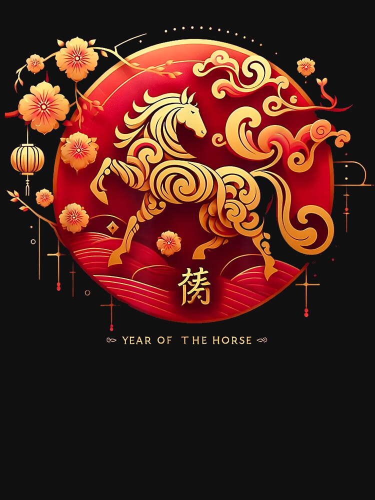 Chinese Zodiac Sign Year of The Horse by BASKF T-Shirts, Hoodie, Sweatshirt | BlankRebels.com (Image 3)