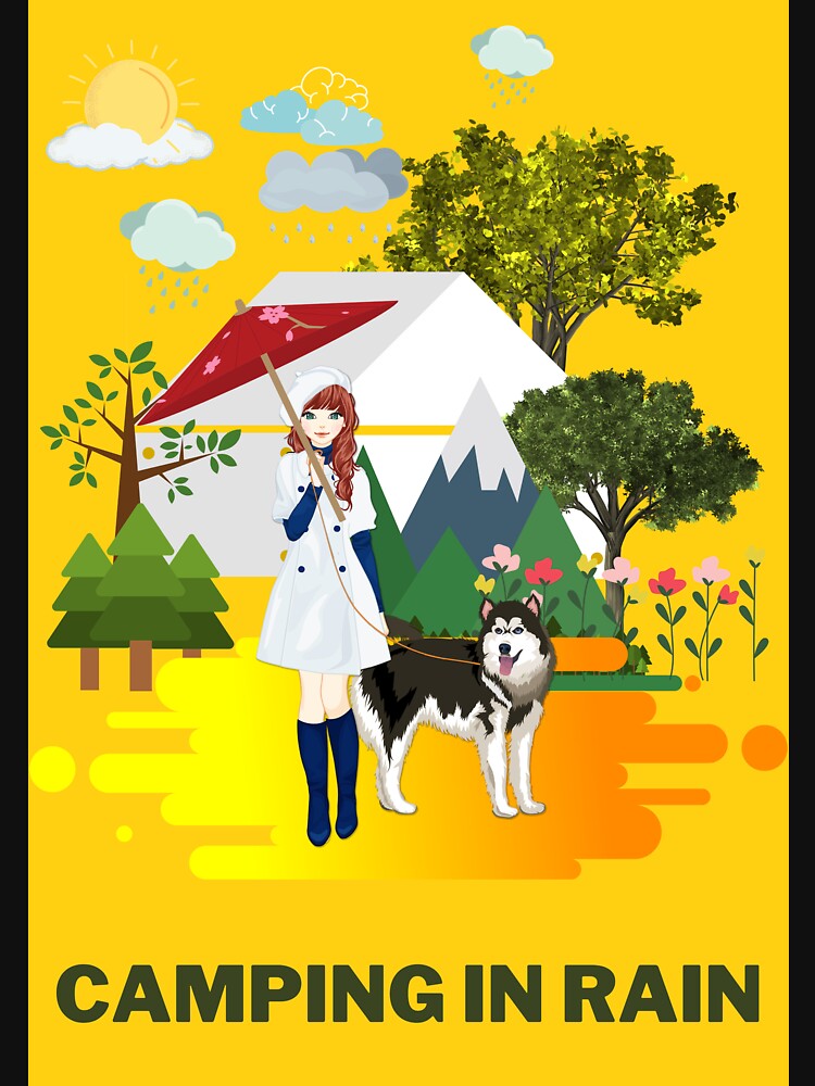 Camping in Rain with my dog by vidyaroul T-Shirts, Hoodie, Sweatshirt | BlankRebels.com (Image 3)