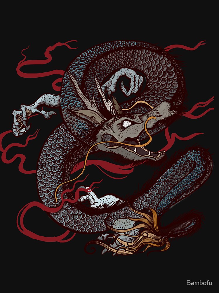 Angry Chinese style dragon by Bambofu T-Shirts, Hoodie, Sweatshirt | BlankRebels.com (Image 3)