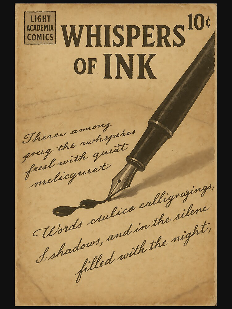 Poetic Light Academia: Whispers of Ink by bapupa T-Shirts, Hoodie, Sweatshirt | BlankRebels.com (Image 3)