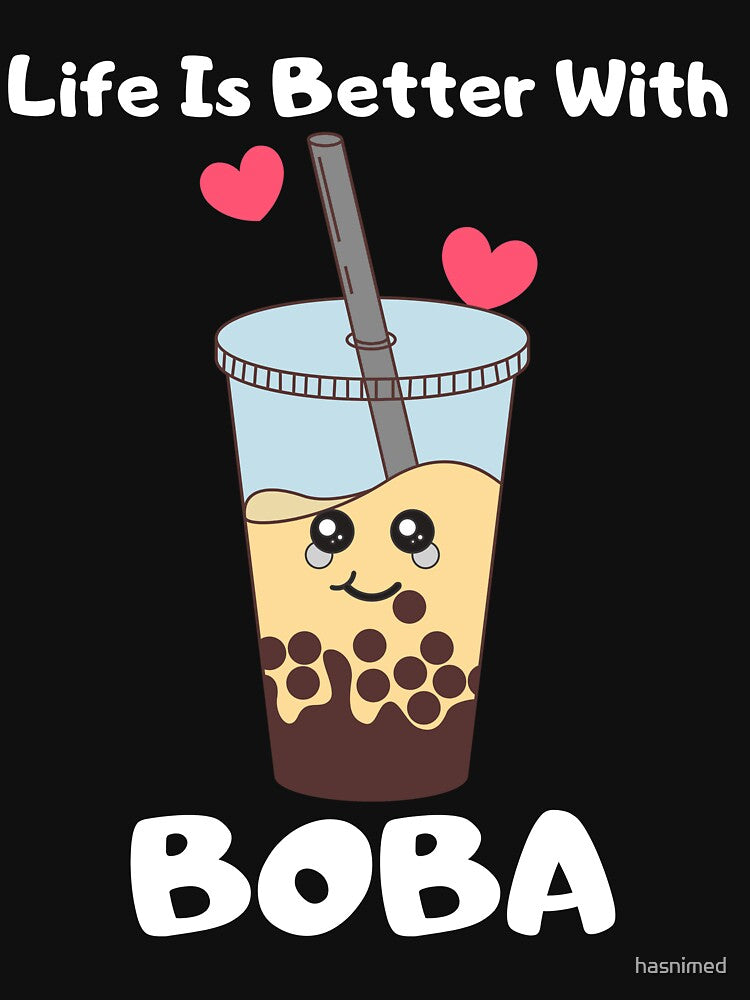 Life Is Better With Boba - Bubble Tea Cute Gift by hasnimed T-Shirts, Hoodie, Sweatshirt | BlankRebels.com (Image 3)