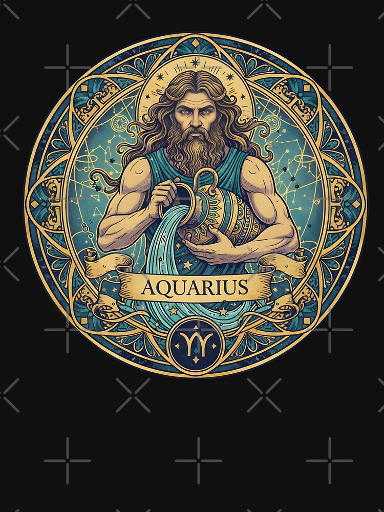 VINTAGE AQUARIUS ZODIAC SIGN by infinitearte T-Shirts, Hoodie, Sweatshirt | BlankRebels.com (Image 3)