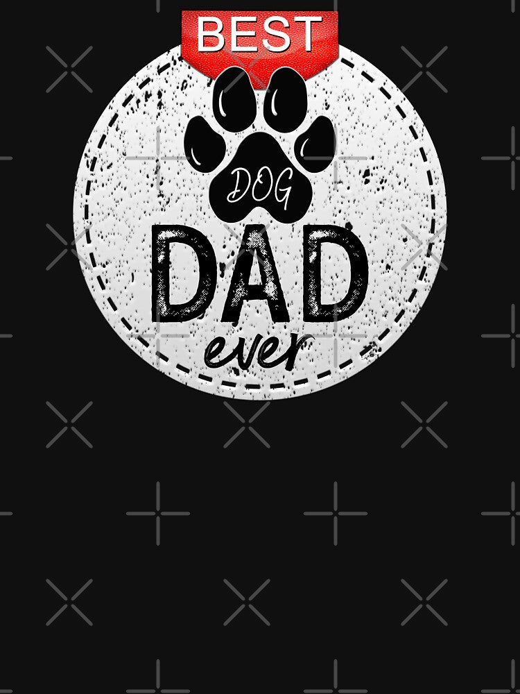 Best Dog Dad Ever - Cute Logo Design by NH2019 T-Shirts, Hoodie, Sweatshirt | BlankRebels.com (Image 3)