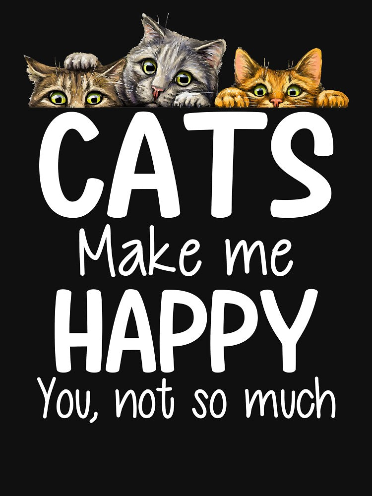Cats Make Me Happy by SunsetGloww T-Shirts, Hoodie, Sweatshirt | BlankRebels.com (Image 3)